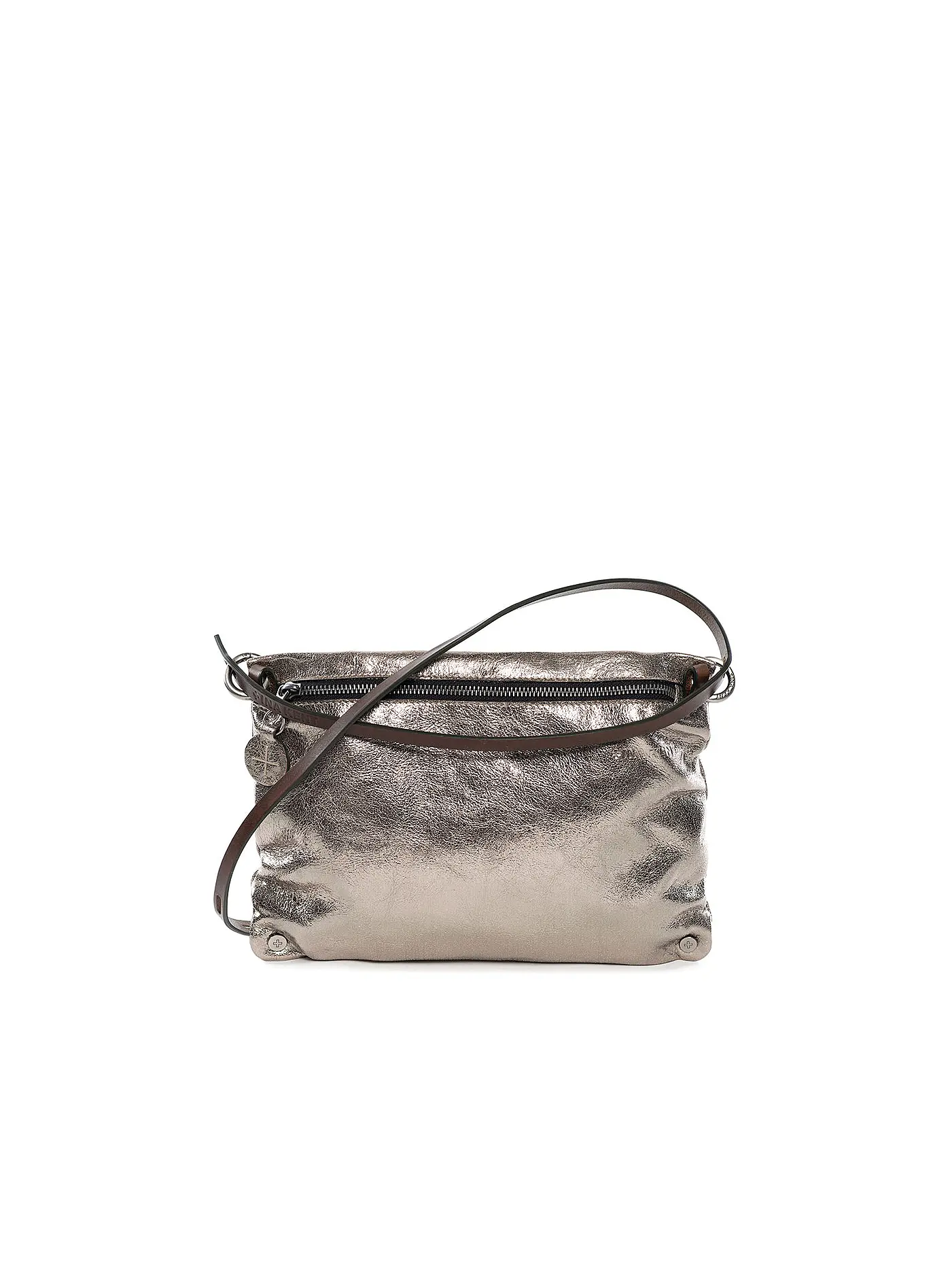 INA KENT | Ledertasche - Umhängetasche MOONLIT ed.1 | silber